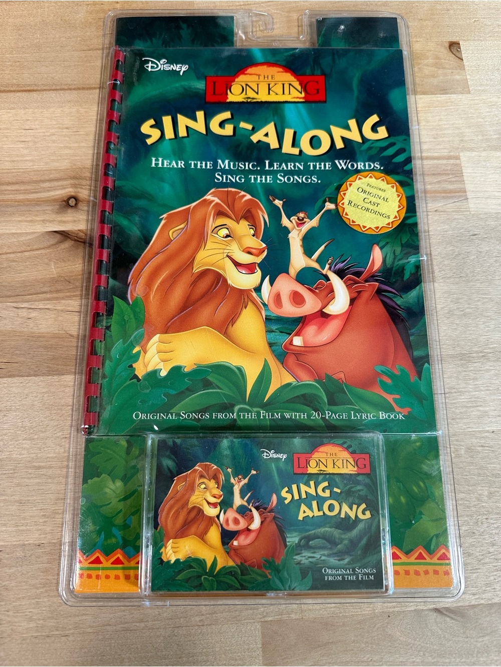 Vintage 1994 The Lion King Disney Sing Along Set